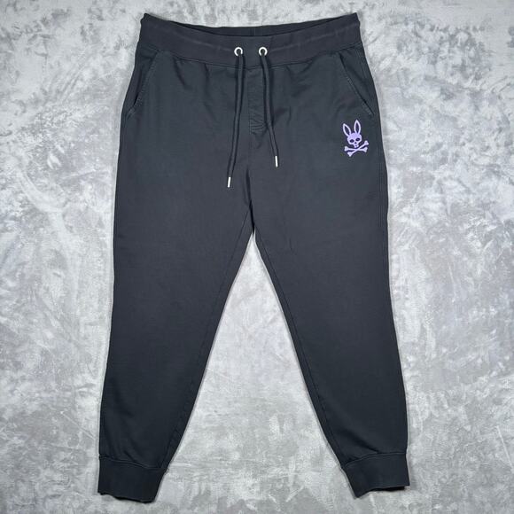 Psycho Bunny Black Jogger Pants XL - Picture 1 of 8